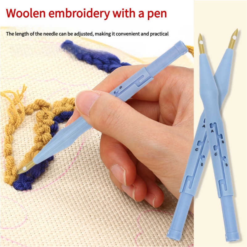 Punch Needle For Embroidery Multifunctional Needle Pen For Embroidery Colorful Portable Punch Needle