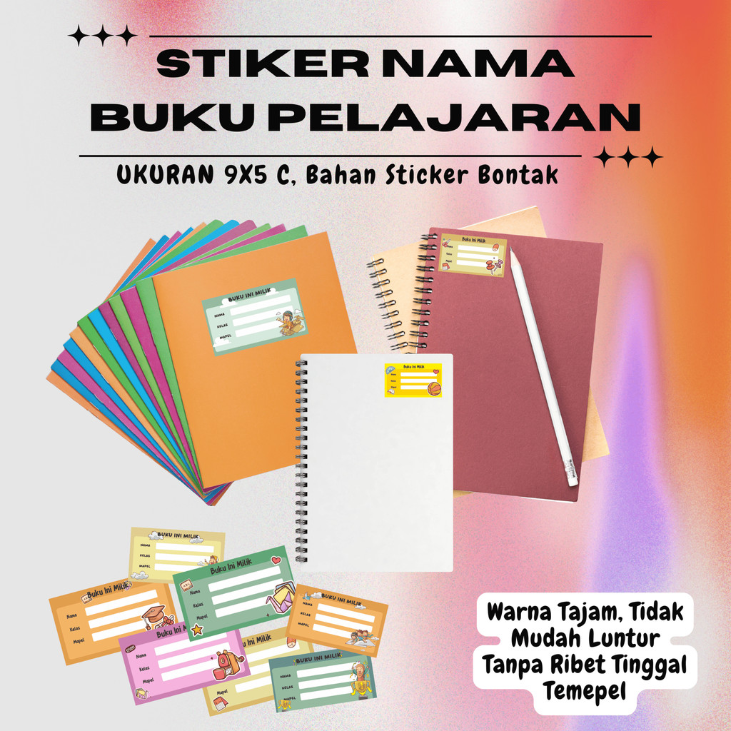 

PROMO COD Label Nama Stiker Buku Anak Sekolah Paket Tinggal Tempel Simple Murah Meriah dapat banyak