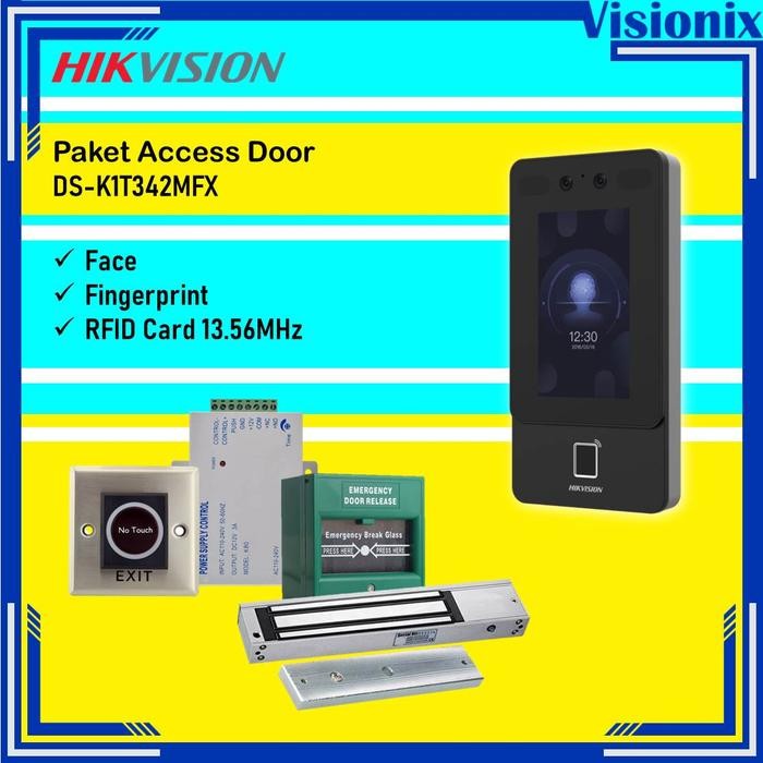 

Paket Access Control Hikvision DS-K1T342MFX Face Fingerprint RFID
