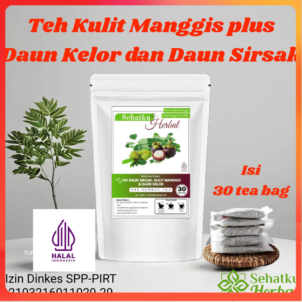 

SEHATKUHERBAL TEH CELUP KULIT MANGGIS + SIRSAK + KELOR ANTIKANKER ANTIOKSIDAN TINGGI ISI 30 TEA BAG