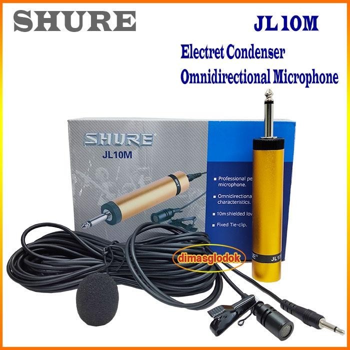 Mic Jepit CLIP ON SHURE JL10M / JL 10M MIC JEPIT KABEL SHURE Mikrofon Kabel Jepit Clip On Shure