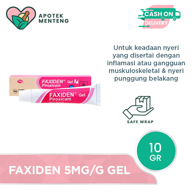 Faxiden 5 mg/g Gel 10 g - Obat Nyeri Otot