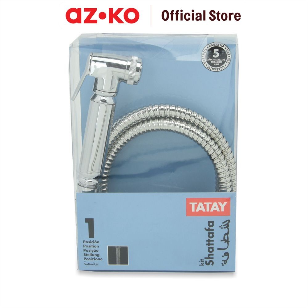 AZKO Tatay Shattafa Set Toilet Shower - Silver Toilet Hose Semprotan Selang Air Kloset Aksesoris Kam