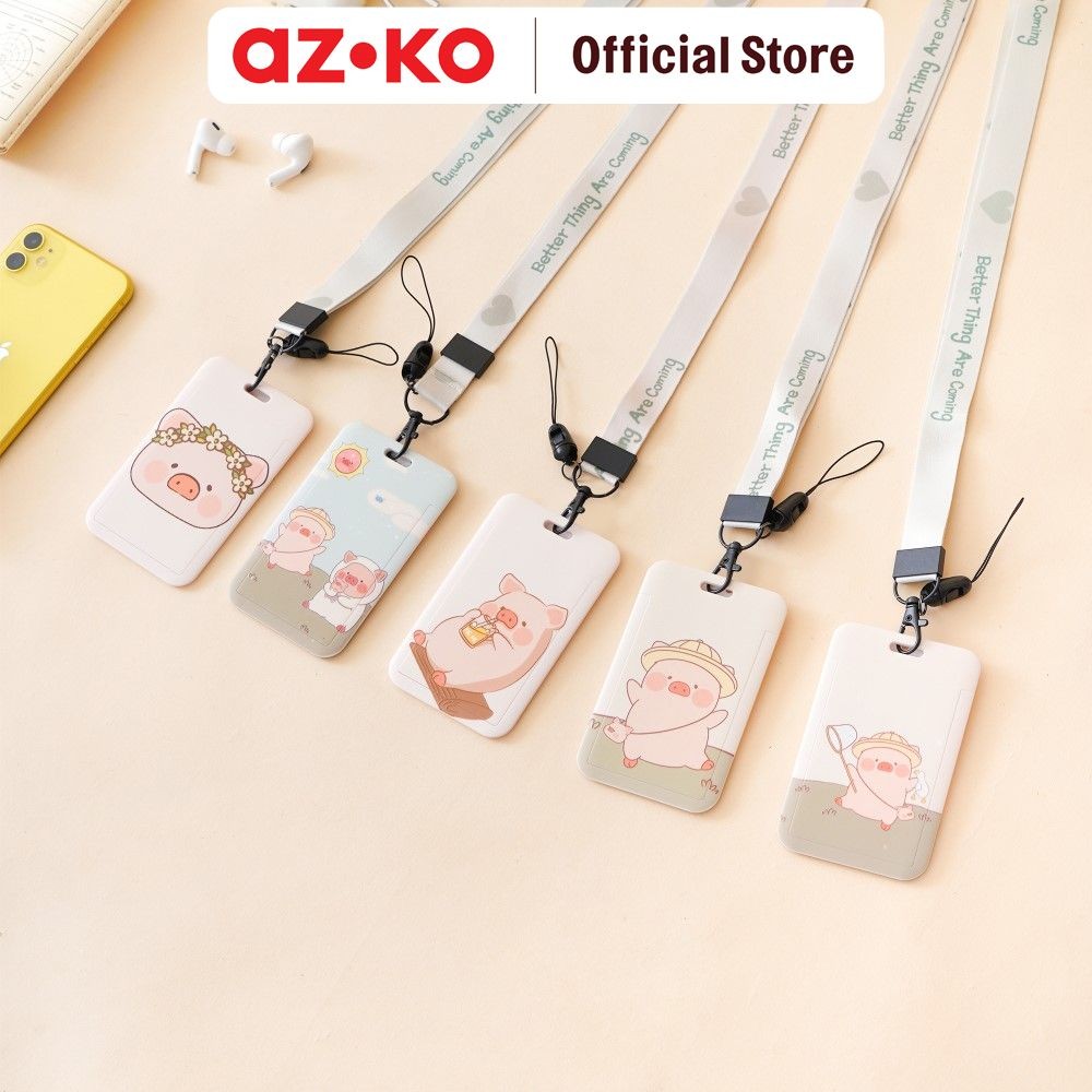 

AZKO Ataru Holder Id Card Print 16 Tempat Kartu Lanyard Name Tag Holder Id Card Holder Lucu