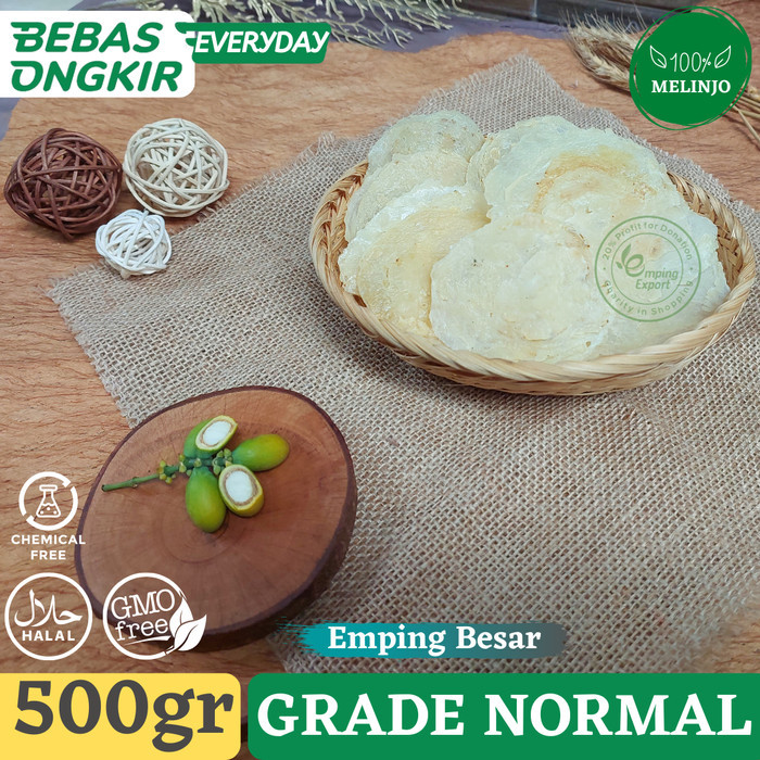 

Best Seller EMPING MELINJO BESAR PREMIUM MENTAH TIPIS KUALITAS EKSPORT 0.5 Kg - SUPER B 500gr