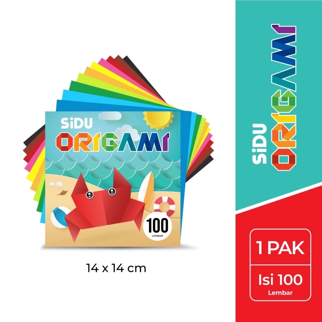 

SIDU Kertas Origami 14 x 14 cm - 100 Lembar | Kertas origami