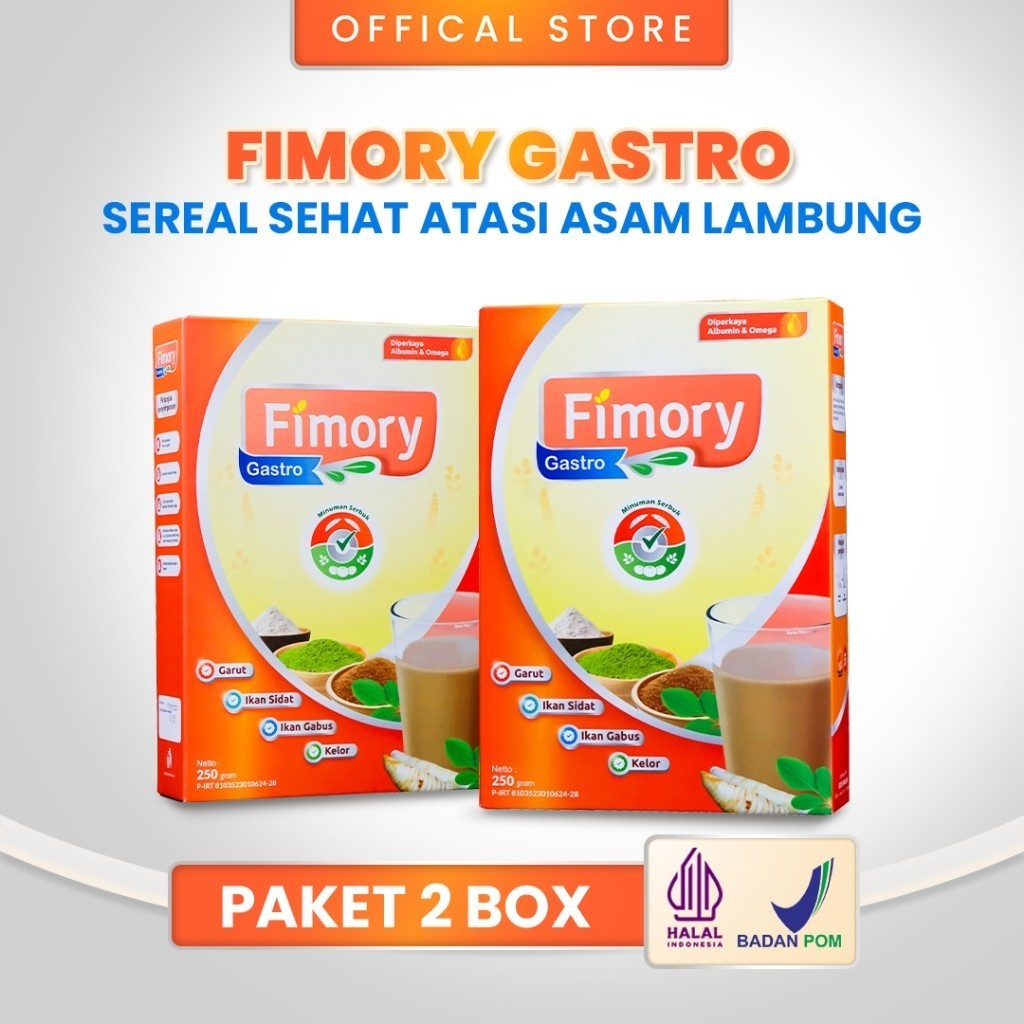 

Paket 2 Fimory - Minuman Sereal Umbi Garut Atasi Asam Lambung 250gr | COD