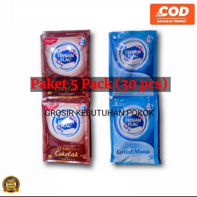 

30pcs Frisian Flag sachet 38gr isi (5X6pcs)