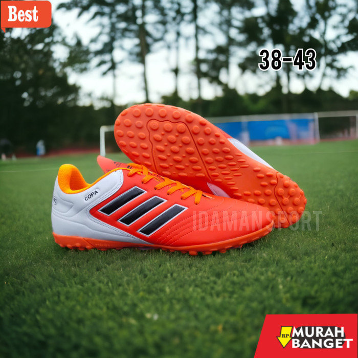 rekomendasi sepatu futsal Sepatu futsal Gerigi Adidas Copa Hitam gratis kaus kaki - Tosca, 39