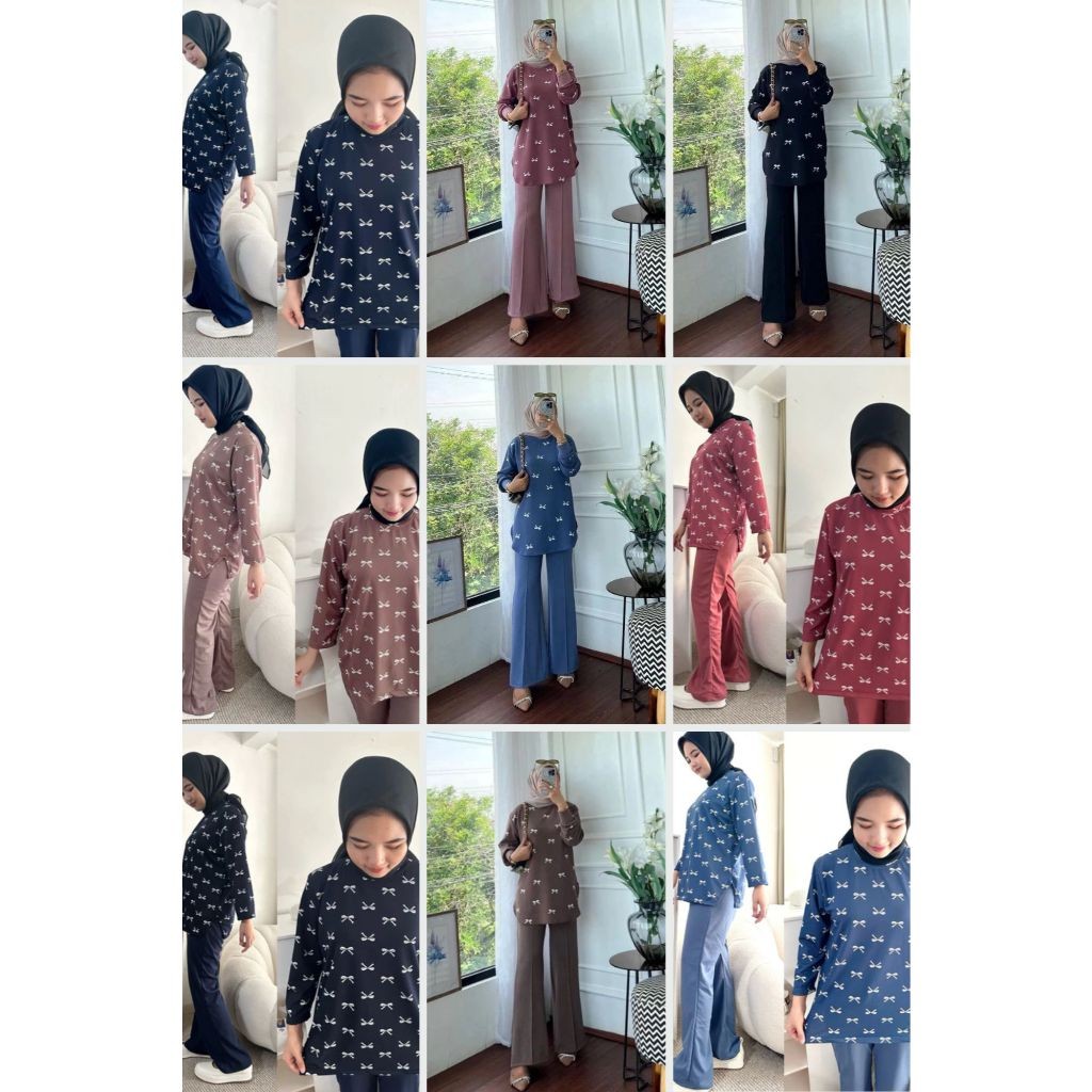 AZ.FS - RFS OOTD Set Wanita Lengan Panjang Celana Panjang / NORRIS SET / Setelan Wanita Kasual / Pak