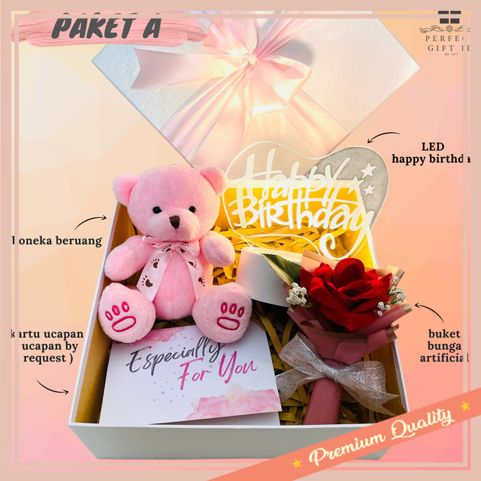 

Hampers buat pacar teman sahabat bestie unik lucu keren kekinian / KADO ULANG TAHUN CEWEK KADO VALENTINE HAMPER ULANG TAHUN ANNIVERSARY - PAKET A, LED HBD