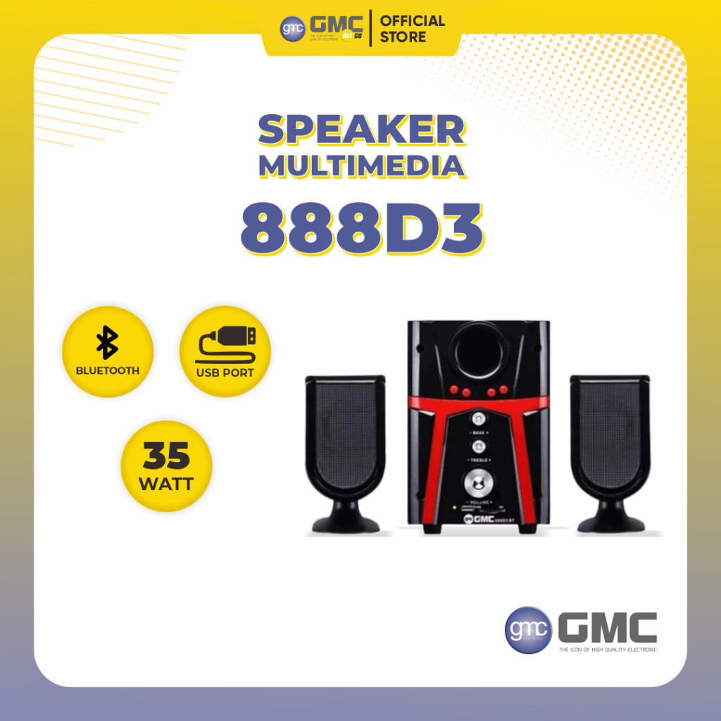 GMC SPEAKER 888D3 MULTIMEDIA BLUETOOTH | TERMURAH