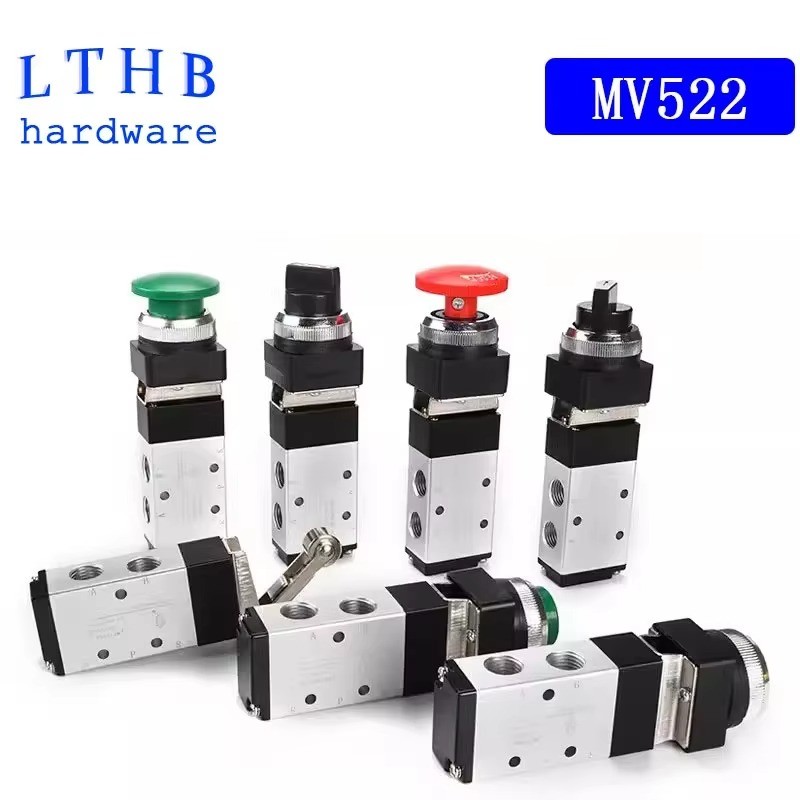Pneumatic Valves 2 Way 5 Position 522 Series Mechanical Valve Manual Valve Air Switch Control Valve 