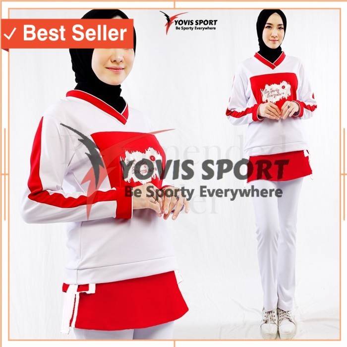 Set Olahraga Murah Kekinian Cuci Gudang Promo Diskon Style Korea /Setelan Sablon Jogger yovis sport/