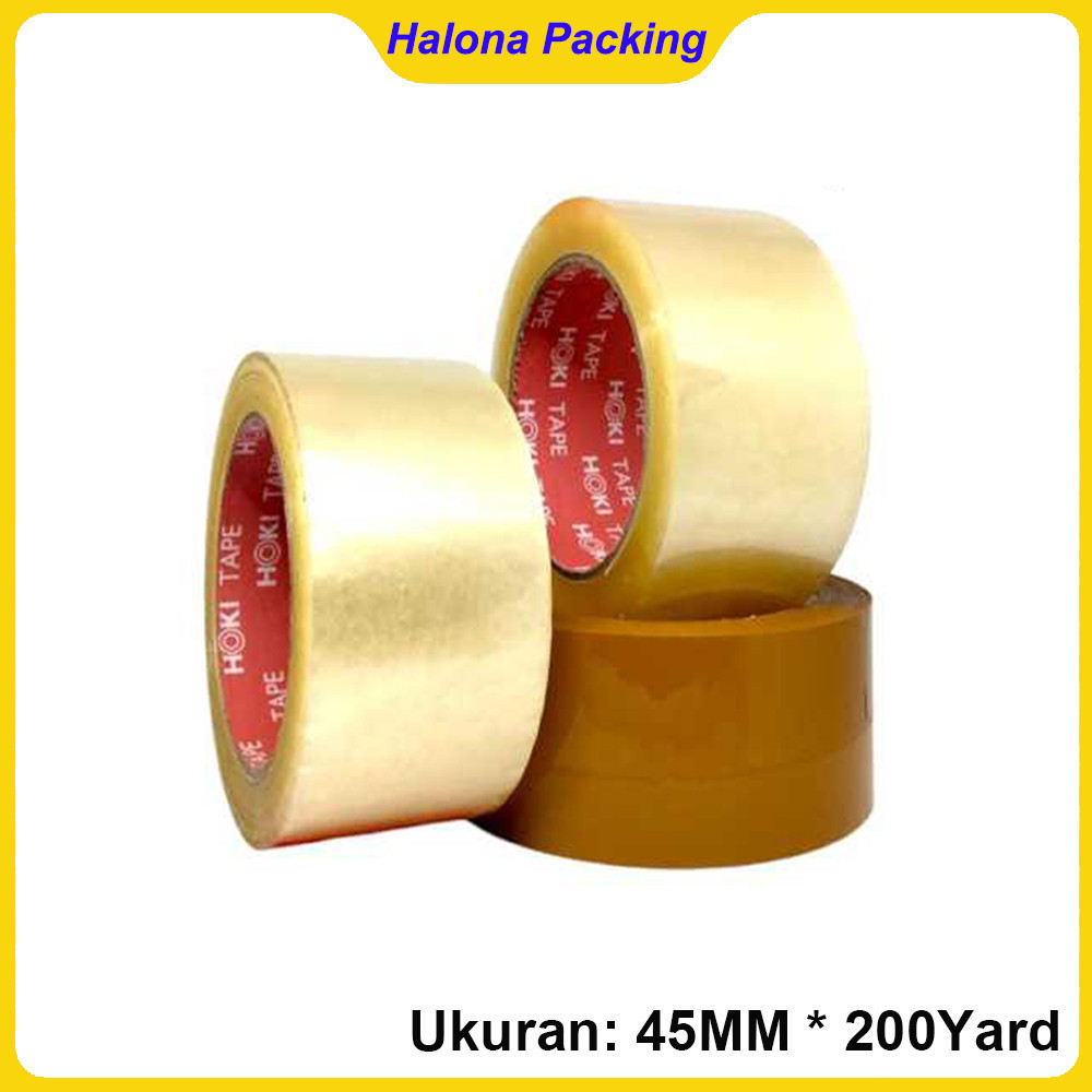 

45mm x 300 Yard Lakban Super Clear - Bening - Coklat HOKI TAPE 8888 45*200m