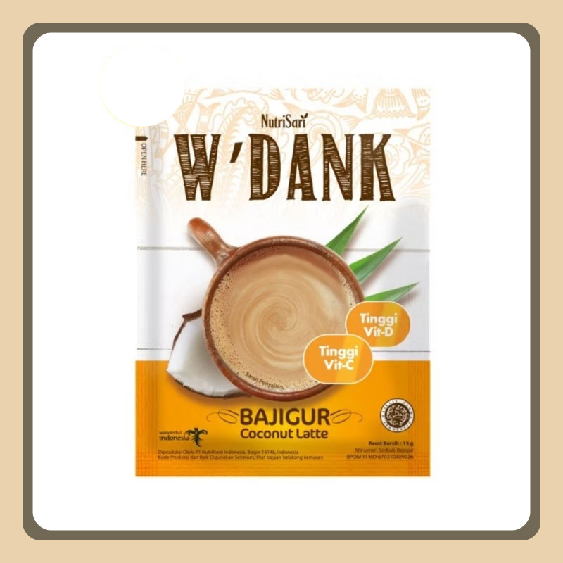 

Nutrisari W'DANK Bajigur 15gr - 1 Renceng isi 10 Sachet MONAZALA