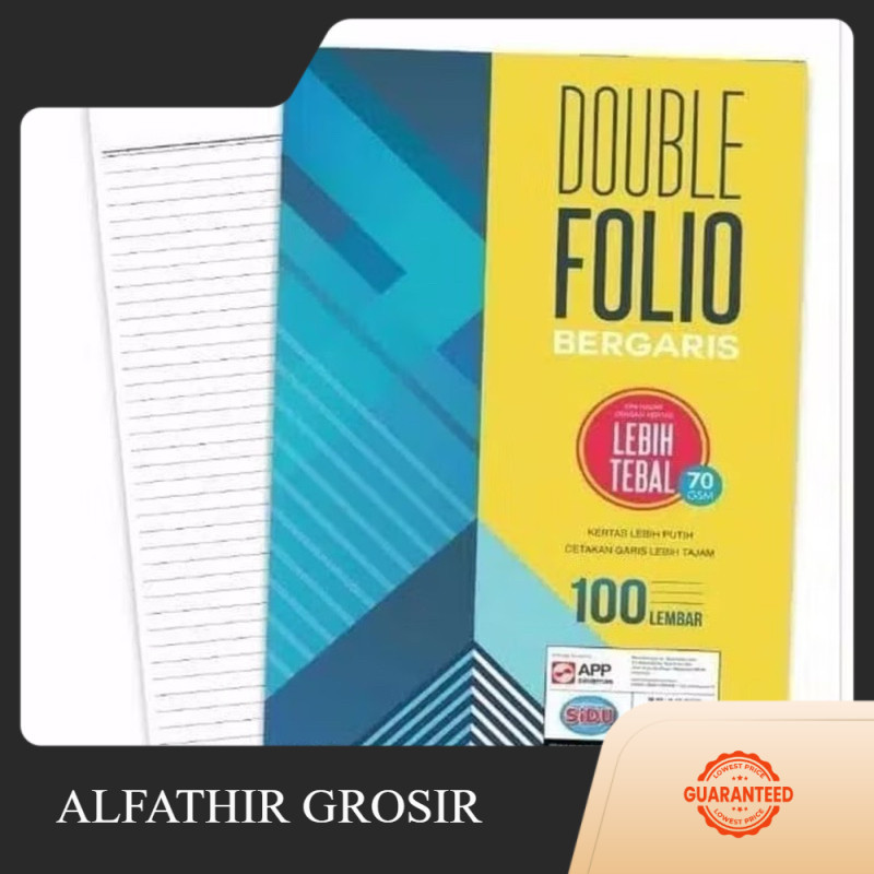 

Kertas Double Folio Bergaris Sidu - 100 Lembar