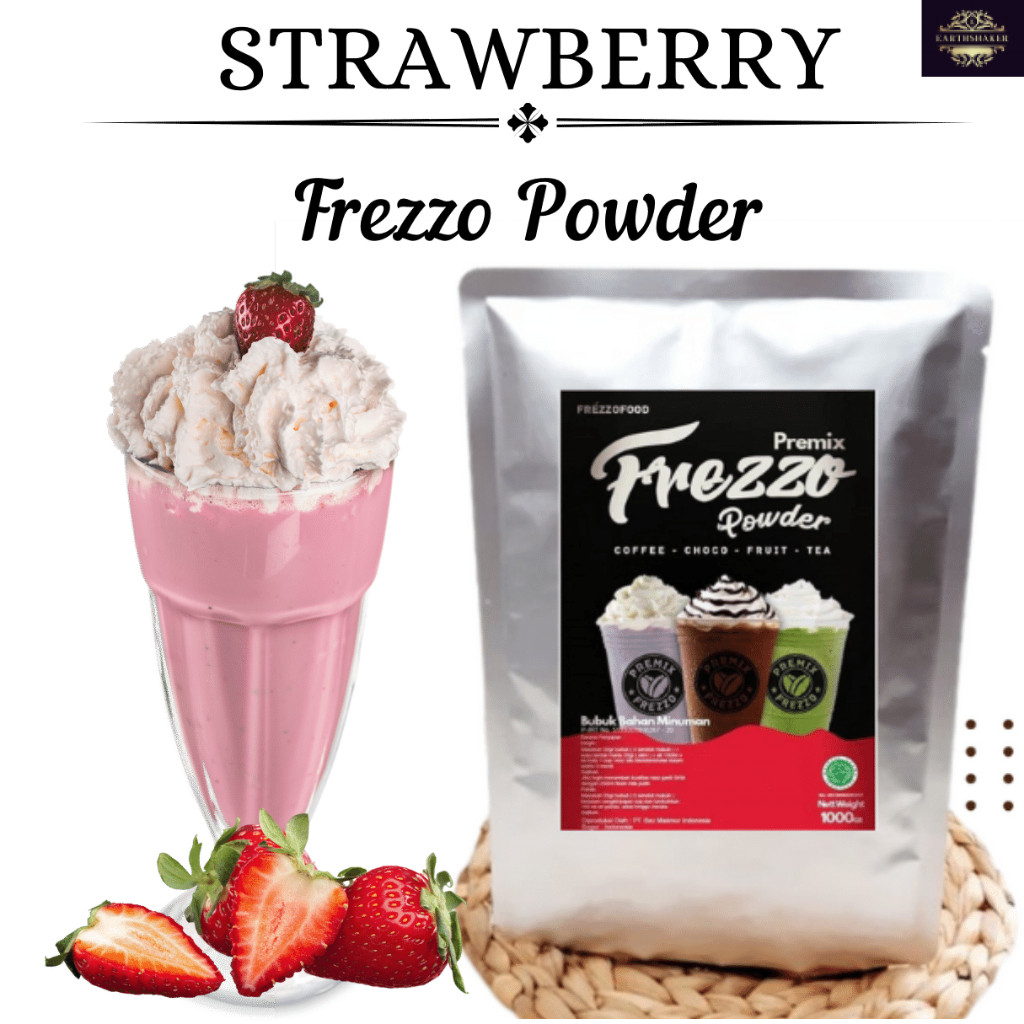 

1 KG FREZZO POWDER RASA STRAWBERRY| BUBUK MINUMAN RASA | POWDER DRINK | BOBA BROWN SUGAR |