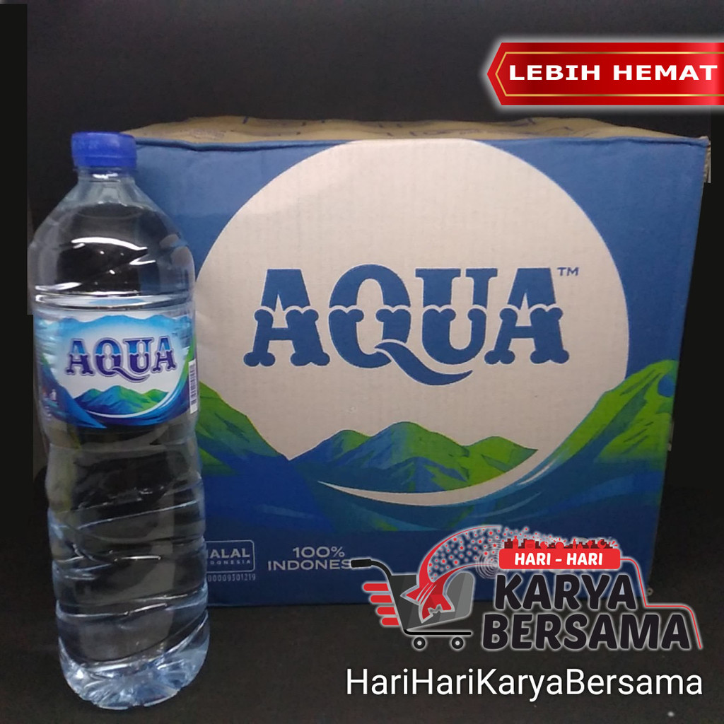 

MINUMAN AIR MINERAL AQUA ISI 12 BOTOL X 1500ML PER KARTON