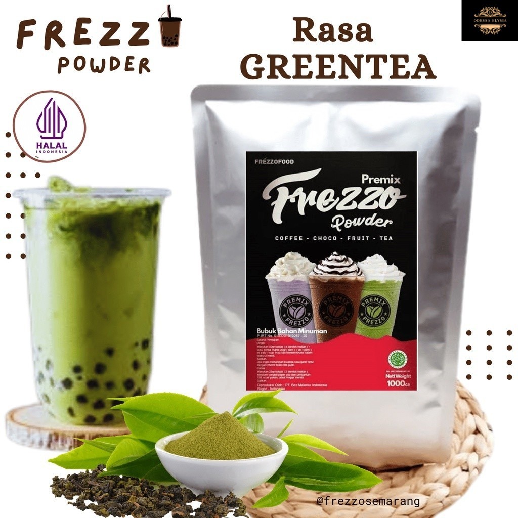 

1 KG FREZZO POWDER RASA GREENTEA | BUBUK MINUMAN RASA GREEN TEA | POWDER DRINK | BOBA BROWN SUGAR |