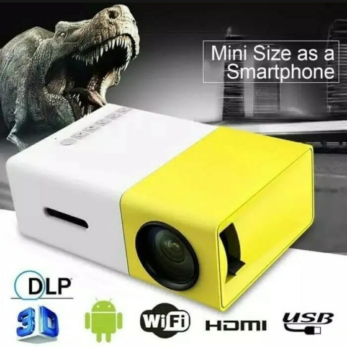 Mini Proyektor LED Infocus layar tembok tampilan dinding