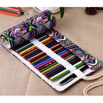 

MARCO Bohemian Tas Pensil Gulung Canvas 48 Slot 20 x56cm Tempat Pensil