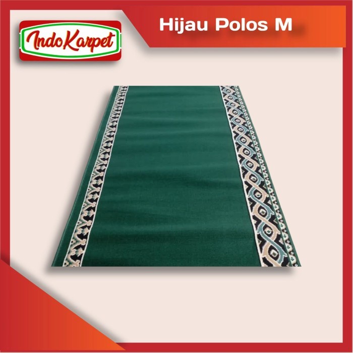 Karpet Masjid Tebal 8mm Medeena Meteran / Karpet Sajadah - Hijau Polos M