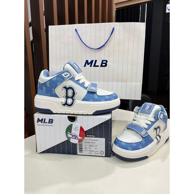 Sepatu MLB LINER CHUNKY LINER MID DENIM BOSTON RED SOX