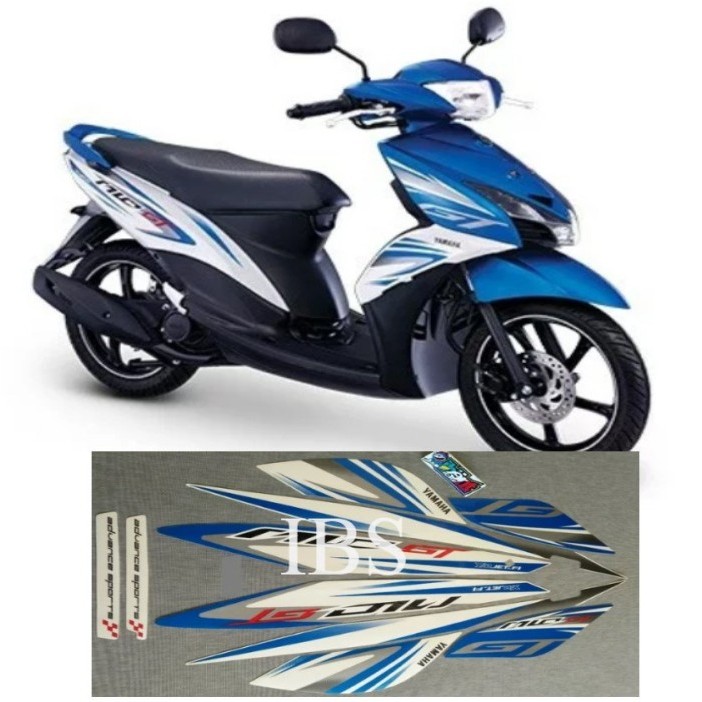 STRIPING MIO GT BIRU 2014 STIKER ORI YAMAHA POLET