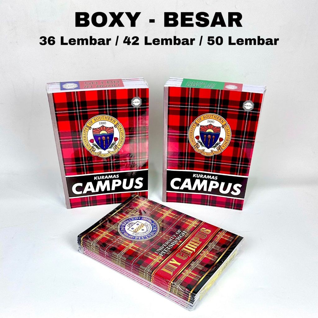 

BOS Buku Tulis Campus X-Book Kuramas BOXY Ukuran Besar / Buku Catatan / Buku Tulis Sekolah