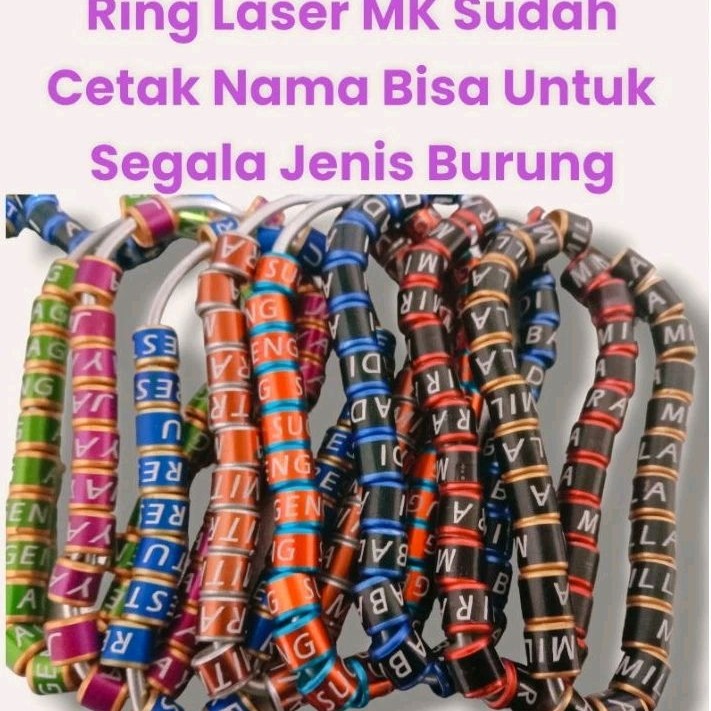 Gelang Burung Ring burung murah sampel merpati puter kutut lovebrid cendet murai kenari dll.