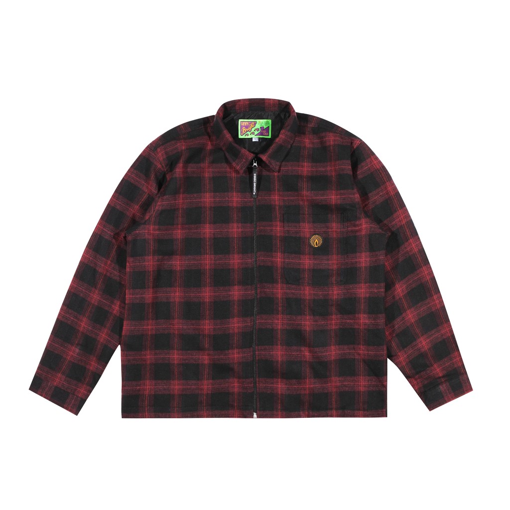 Shining Bright Work Jacket Vermilion - Hitam - Merah