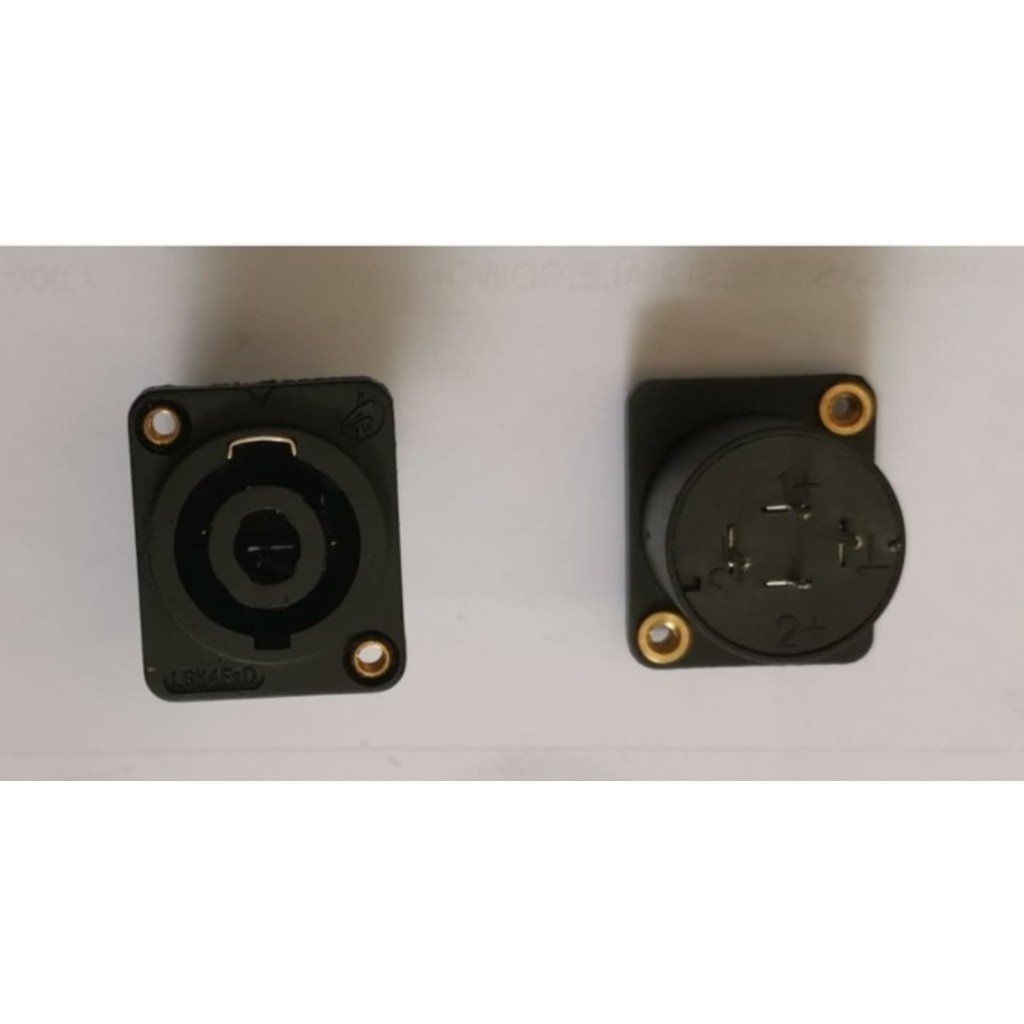 Socket Speakon Dengan Drat - Konektor Audio Soket Spikon - Hitam - STX SSPD