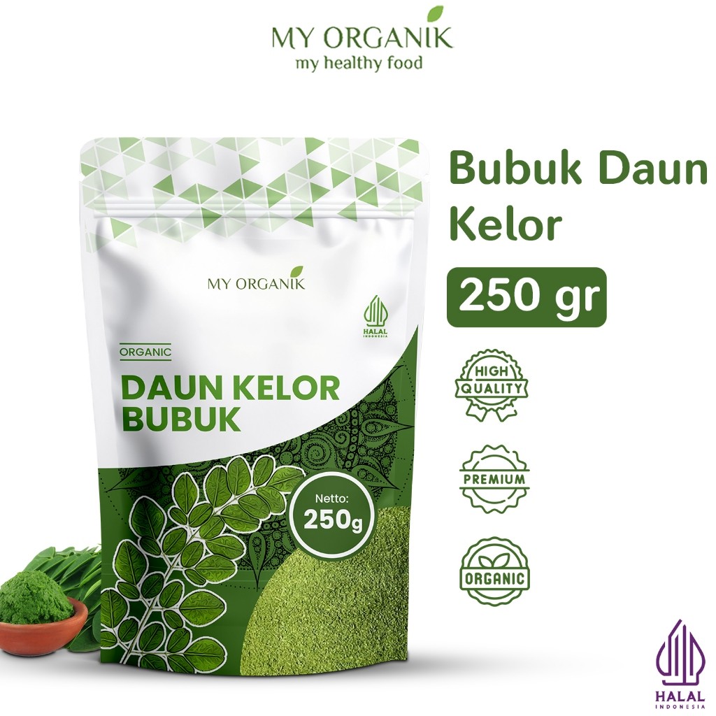 

My Organik Daun Kelor 250 Gr Moringa Bubuk 100% Murni Premium Organic Tanpa Pengawet