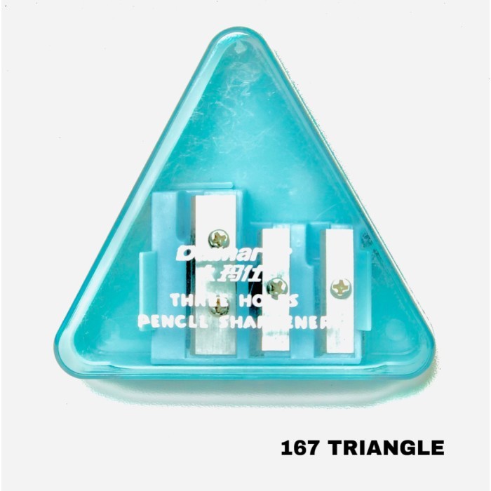 

Rautan Pensil Impor 167 Triangel Serutan 3 Lubang Rautan Three Holes Warna Pastel Satuan - TRIANGEL 167