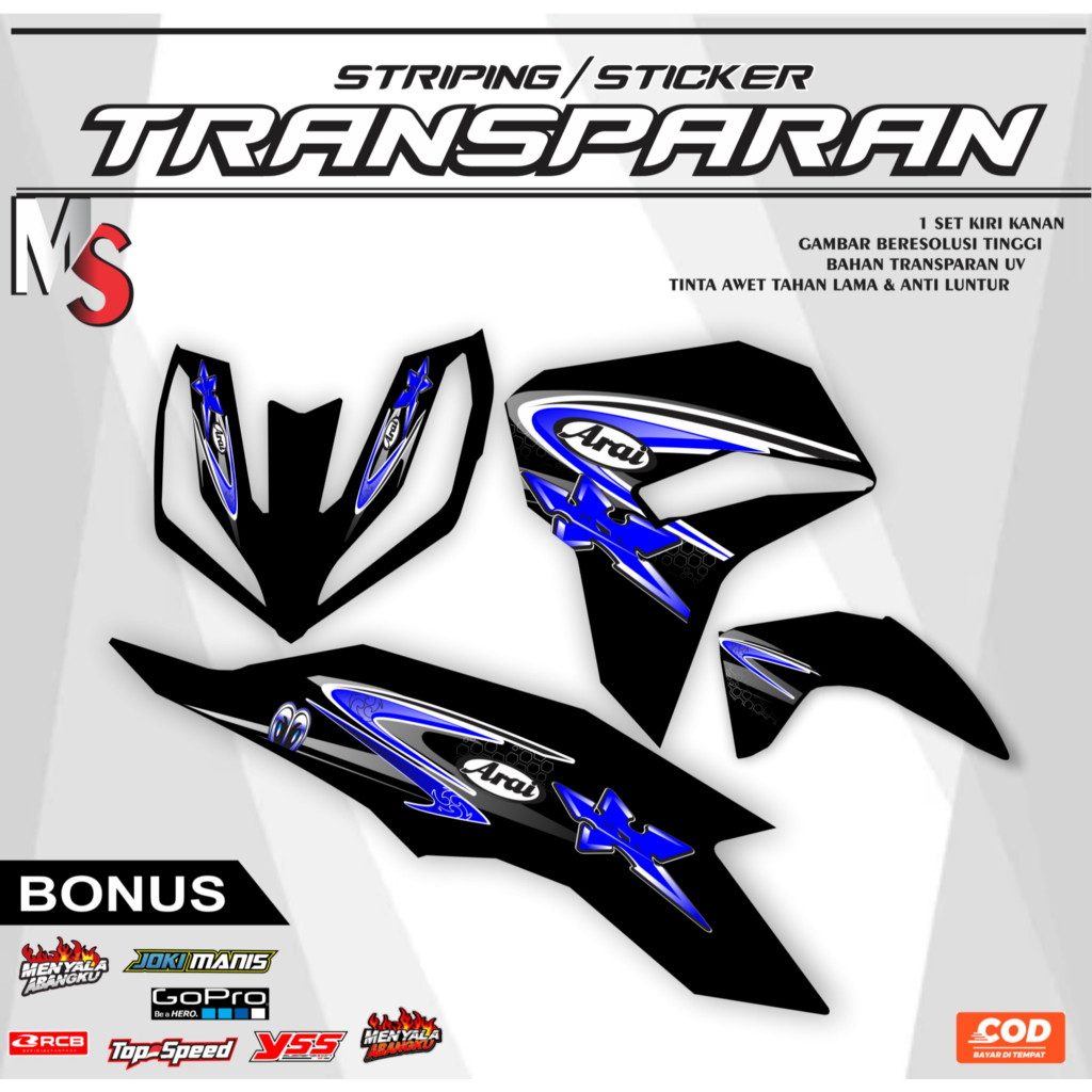 STRIPING TRANSPARAN VARIO GEN 2 NEW STIKER BENING MOTIF SURIKEN HONDA VARIO GEN 2 02 VARIASI MOTIF