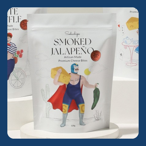 

Smoked Jalapeño Cheese Bites 140g - healthy snack by Sodachips (No MSG)