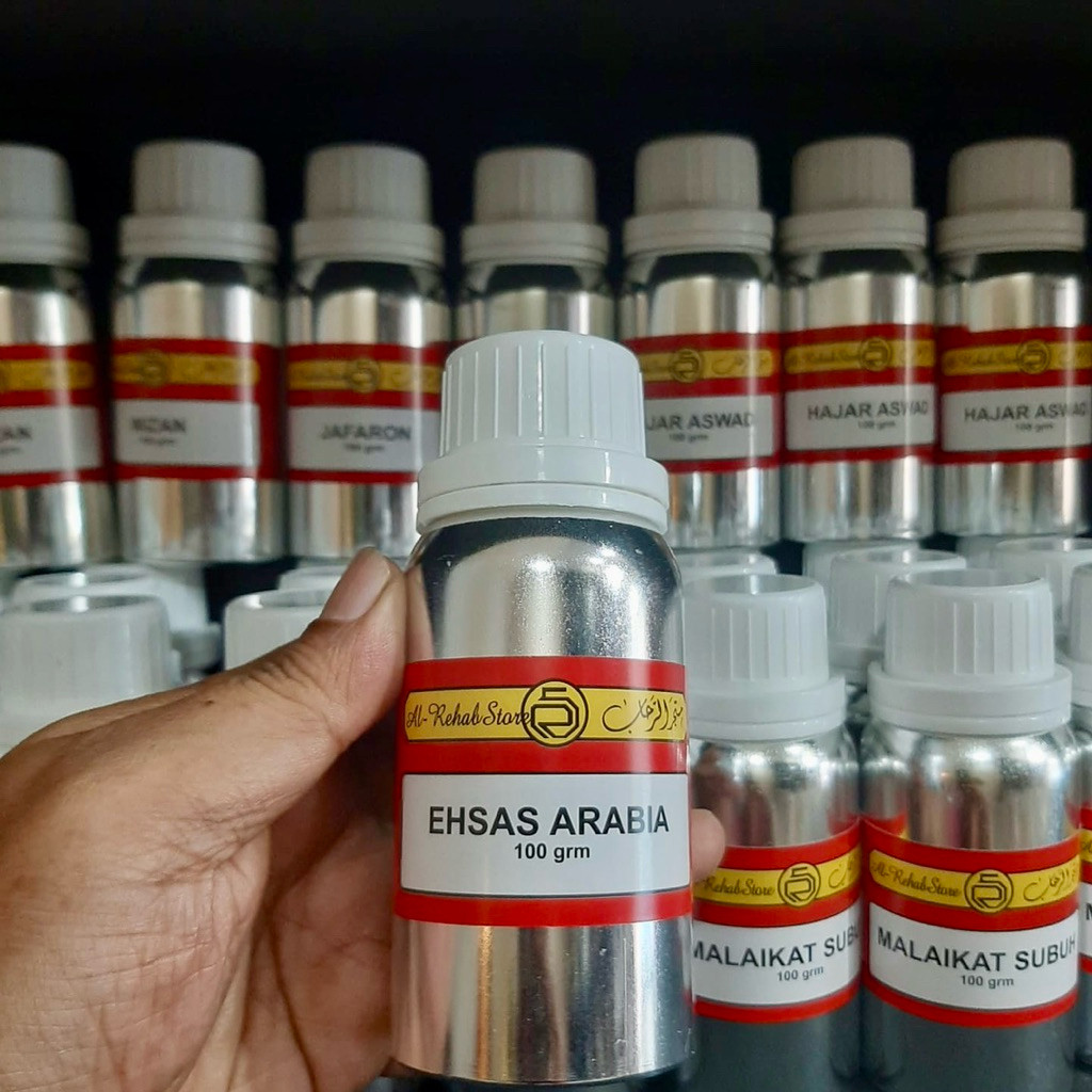 Ehsas Arabia Ameer Al Oud Raudah Madawi Mizan AlRehab Bibit 100ml Parfum Arabian Original Segel Al R