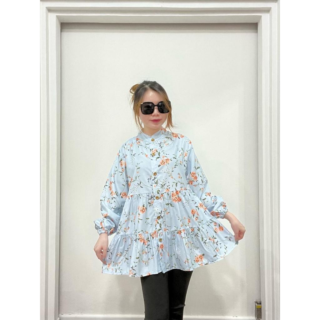 Blouse Mirsany Shakila Oversize Bunga-Bunga Twiscone