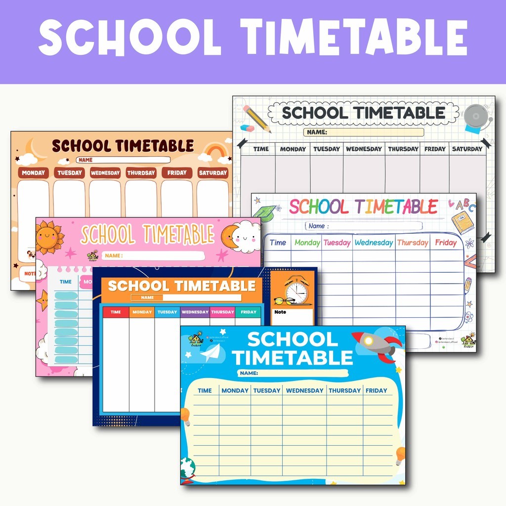 

School Timetable Wipe and Clean Wall Decoration Display – Classroom, School, Library Teaching Aid, and Independence Day Competition Decor for Elementary, Middle, and High School