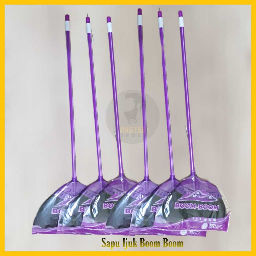 Sapu BOOM BOOM WARNA UNGU / Sapu Lantai Ijuk Anti Rontok / Sapu Ijuk
