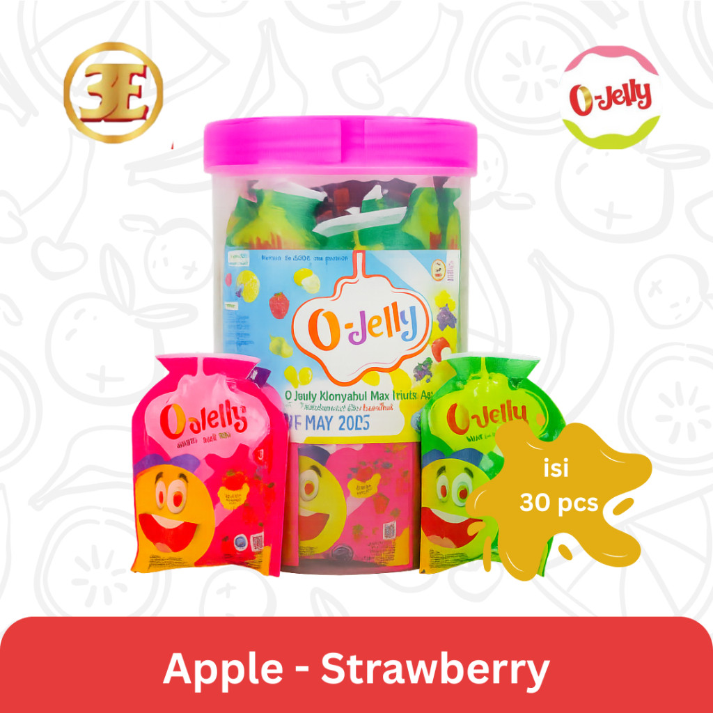 

O Jelly/Jeli/Ager Konnyaku Toples (Apple Strawberry)