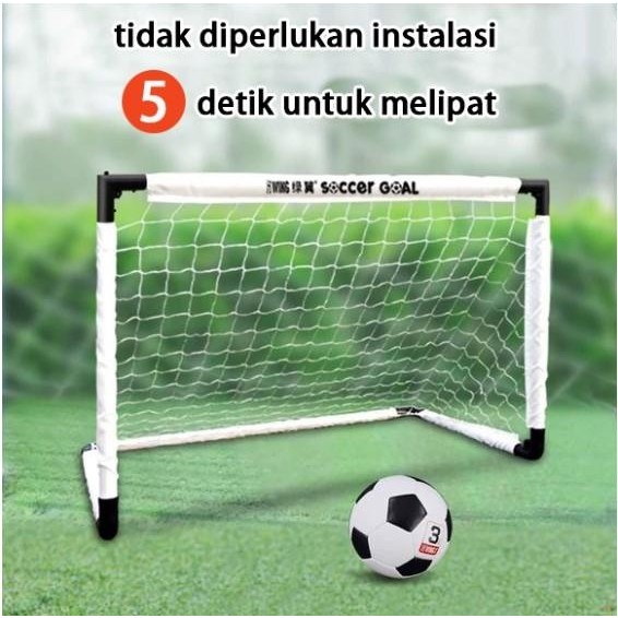 Gawang sepak bola anak-anak lipat portabel indoor & outdoor sederhana - Kecil