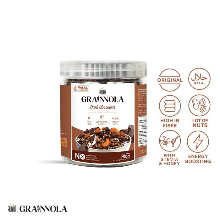 

[[Promo]] Timur Tengah Grainnola Coklat 250 gr Granola Dark Chocolate Cokelat Camilan Sereal Makanan Sehat - 250gr