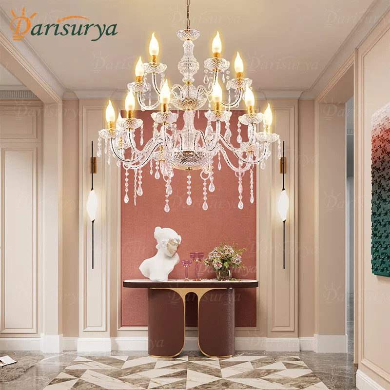 G2O - Lampu Gantung Kristal Akrilik Isi 6/8/8+4 Lampu Hias Gantung Bohlam  Termasuk Bohlam Lampu Gan