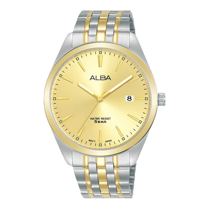 Promo Original Jam Tangan Pria Alba AS9Q98X1 Dial Dual Tone Stainless AS9Q9