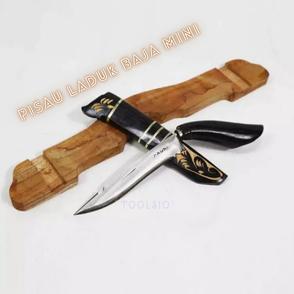 pisau laduk badik mini baja tajam dan siap pakai