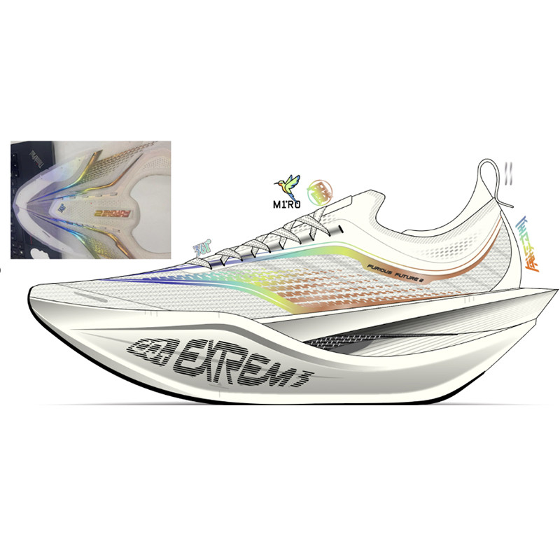 361 Degrees Furious Future 2.0 Running Shoes Marathon Plate Racing Carbon Lightweight Durable Cushio