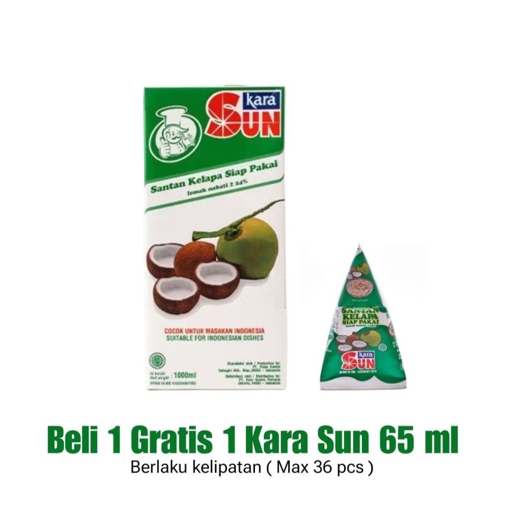 

Kara Sun 1 Liter Santan Kelapa 1000ml