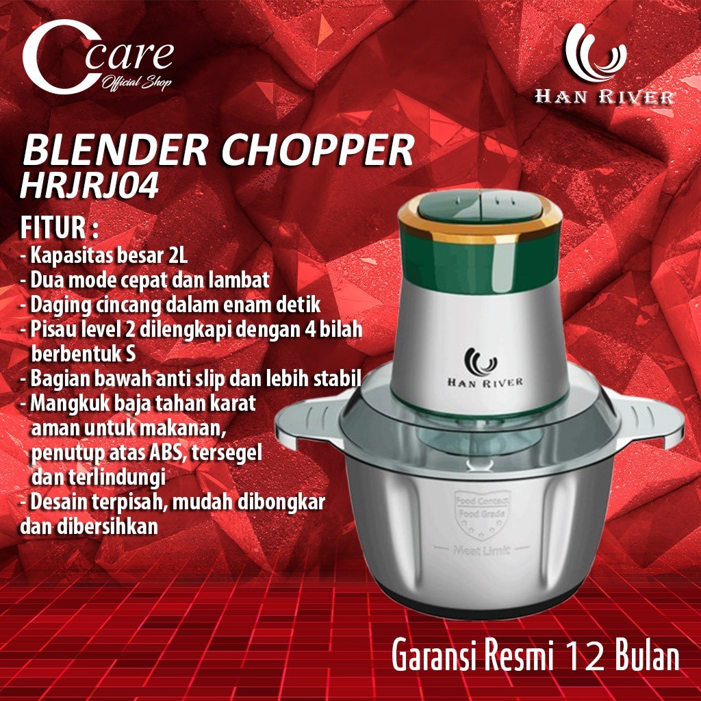 HAN RIVER Blender Chopper HRJRJ S2BK chopper 2L
